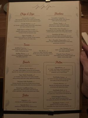 Menu   at Jajaja Mexicana in Miami