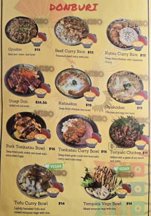 Tofu Vegan Bowl and Tempura Vege Bowl  at Hokkaiya Japanese Restaurant in Hamilton