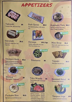 Harumaki, Miso Soup, Edamame, Shimeji, Seaweed Salad  at Hokkaiya Japanese Restaurant in Hamilton