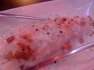 yummy banana-Coconut dessert at Sala in Berlin