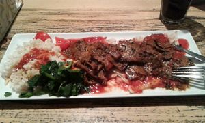 Vegan Iskender at Vegan Community Kitchen in Istanbul