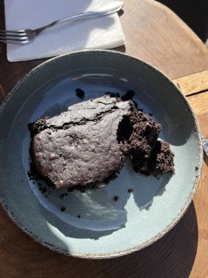 Brownie (more of a classic chocolate cake)  at Vegan Community Kitchen in Istanbul