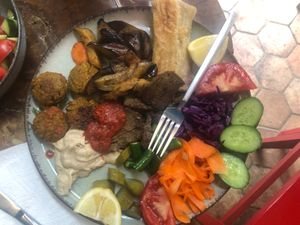 And beautiful food:))) at Vegan Community Kitchen in Istanbul