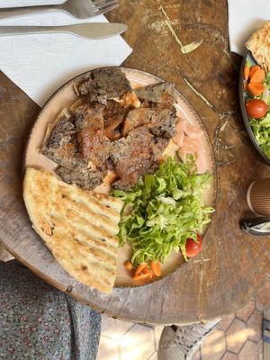 Vegan kebab  at Vegan Community Kitchen in Istanbul