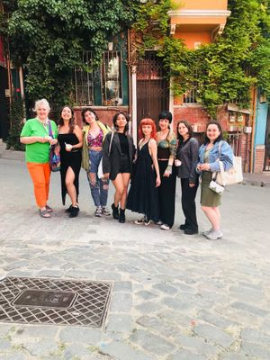 Vegan activist meeting in Balat at Vegan Community Kitchen in Istanbul