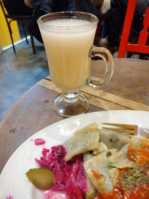 Ayran at Vegan Community Kitchen in Istanbul