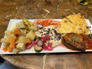 Mezze platter #Veganuary at Vegan Community Kitchen in Istanbul