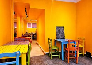 Inside at Vegan Community Kitchen in Istanbul