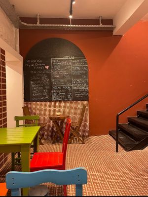 The menu  at Vegan Community Kitchen in Istanbul