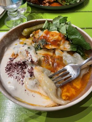 Manti   at Vegan Community Kitchen in Istanbul