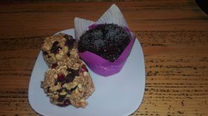 cakes at Vegan Community Kitchen in Istanbul