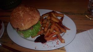 began burger at Vegan Community Kitchen in Istanbul