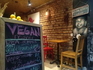 Front door at Vegan Community Kitchen in Istanbul