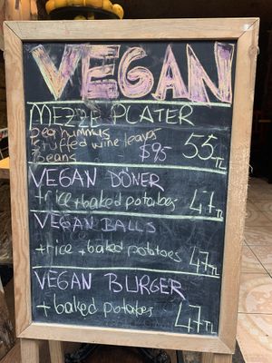 Menu 1 at Vegan Community Kitchen in Istanbul