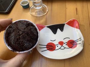 Chocolate cupcake  at Vegan Community Kitchen in Istanbul