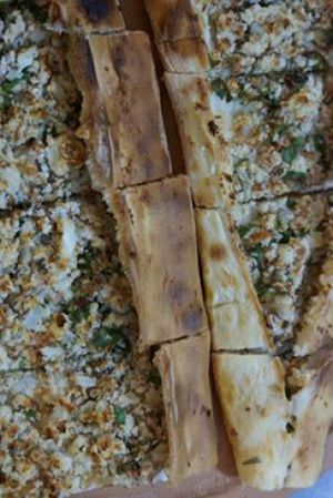 vegan pide at Vegan Community Kitchen in Istanbul