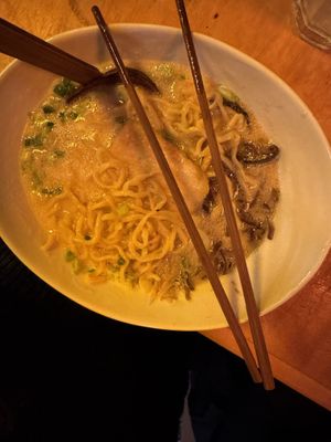 Tonkotsu Ramen (vegan)  at Kushi Kushi Yaki | Ramen & Yakitori Izakaya in New York City