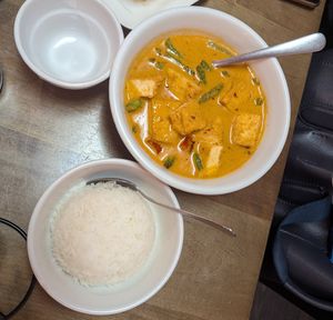 Panang curry with tofu at Thai Delight Bistro in Wilsonville
