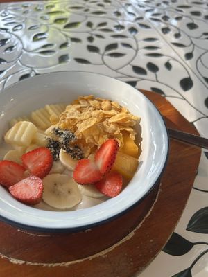 soya yoghurt bowl choose your own toppings  at Yogu Yogu in Pai