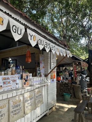 cafe outdoors  at Yogu Yogu in Pai