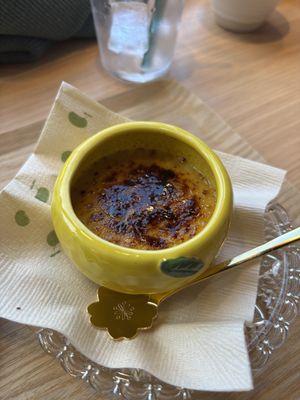 Crème brulè  at Uno Ramen - Kyoto Station in Kyoto