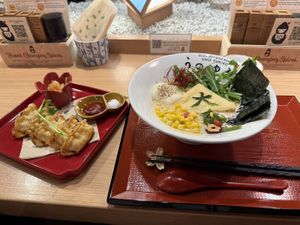 無五葷豆乳拉麵&餃子（有五葷）  at Uno Ramen - Kyoto Station in Kyoto