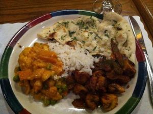 Vegan curries at Bombay House in Provo