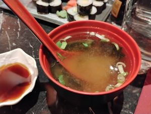 Miso soup at Tokyo Sushi & Noodles Bar in Dungarvan