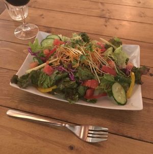 'Small salad' pretty delicious and large.  at Cafe VG in Naha
