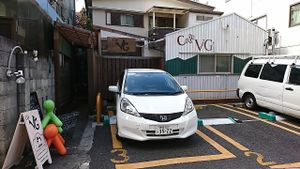 shopfront at Cafe VG in Naha