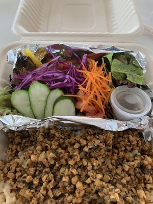 Take out Thai soy meat at Cafe VG in Naha