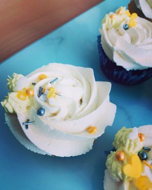 Vanilla cupcakes with buttercream  at The Tree Rooms in Newcastle Upon Tyne