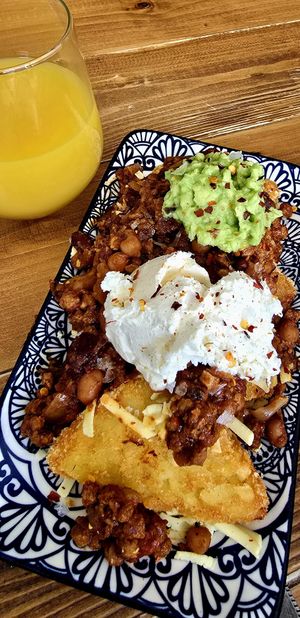 Chilli loaded hash browns! at The Tree Rooms in Newcastle Upon Tyne