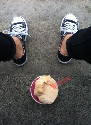 yummy vegan ice cream at Cafe Kaiserbau in Stuttgart