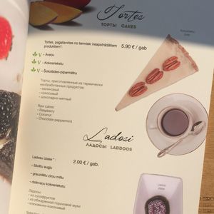 selection of desserts (Aug '15) at Buddha Restorans in Riga