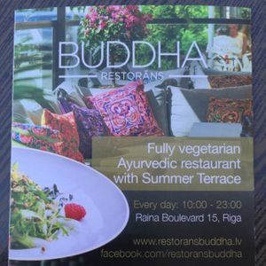 Ayurvedic vegetarian restaurant  at Buddha Restorans in Riga