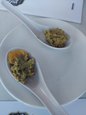 Pesto sample at Small Batch in St Louis