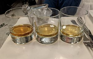 My whiskey flight “the big three" at Small Batch in St Louis
