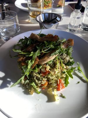 Green fried rice with oyster mushrooms   at Small Batch in St Louis