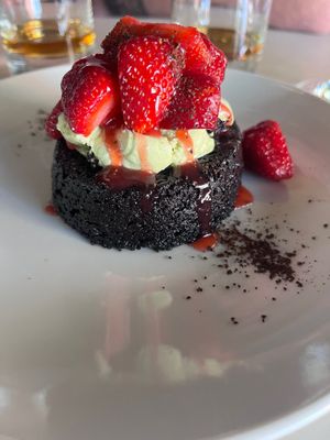 Chocolate lava cake with matcha. Matcha was heaven as expected :p  at Small Batch in St Louis