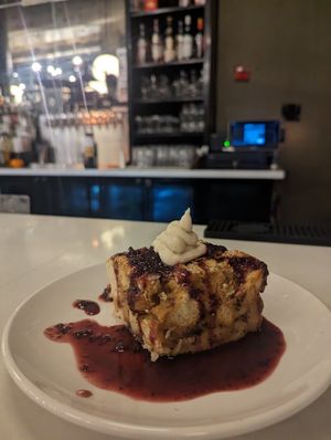 Bread pudding dessert at Small Batch in St Louis