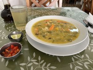 Quinoa soup  at Sayel in Lima