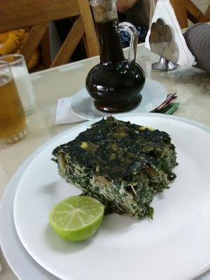 Swiss chard pie (starter plate) at Sayel in Lima