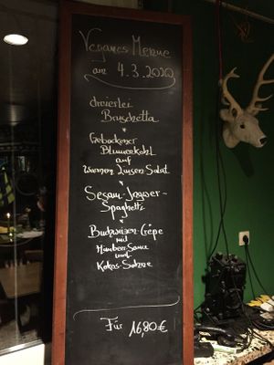 Veganes Menü at Gaststätte Tremonia Auch Porreebar in Dortmund