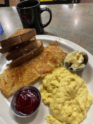 Vegan old-school breakfast, delish    at Biscuits Cafe in Happy Valley