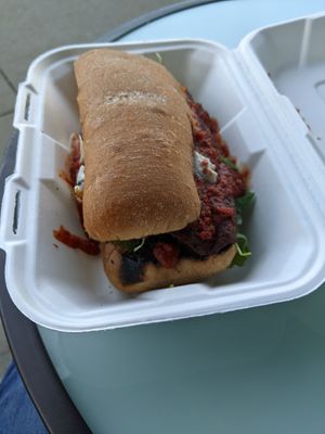 Chickpea Parmesan Hero at Modern Love in Omaha