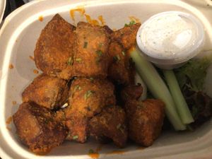 Seitan Buffalo wings at Modern Love in Omaha
