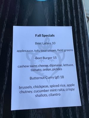 Menu at Modern Love in Omaha