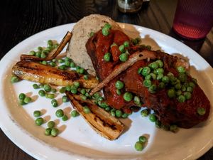 Lentil meatloaf at Modern Love in Omaha