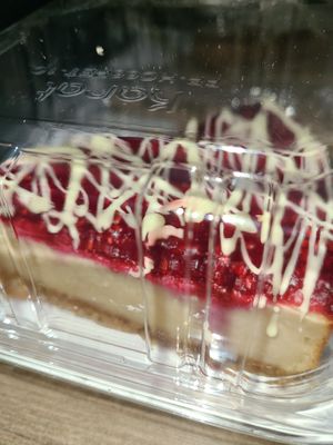 Raspberry cheesecake  at Modern Love in Omaha